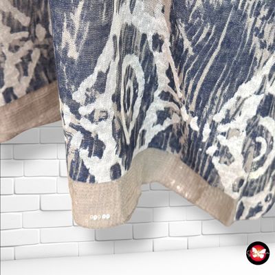 **HOY** Jersey de media manga con lentejuelas  color Taupe y azul Talla ÚNICA GRANDE