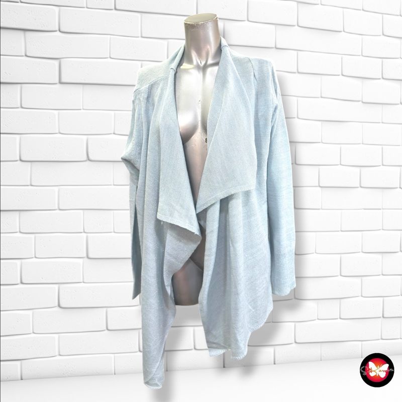 Chaqueta de punto con lurex VENCA color Celeste Talla XXL