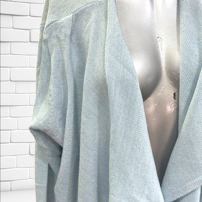 **HOY** Chaqueta de punto con lurex VENCA color Celeste Talla XXL