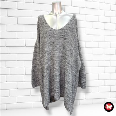 **HOY** Jersey de media manga con lurex H&amp;M color Blanco y negro Talla 3XL