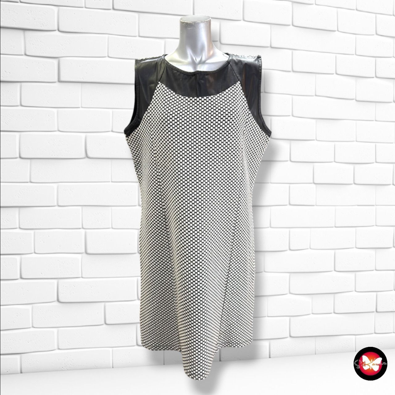 **HOY** Vestido sin mangas de entretiempo INFINITY WOMAN color Blanco y negro Talla L
