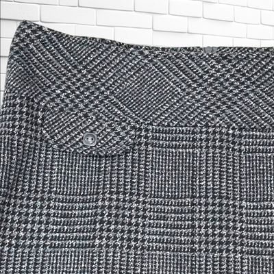 **HOY** Falda de paño JANINA color Gris y negro Talla 42