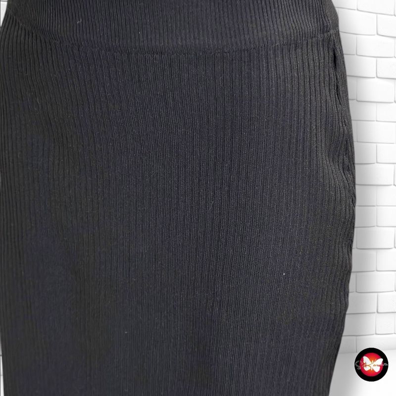 **HOY** Falda larga de punto CHECKERS color Negro Talla M