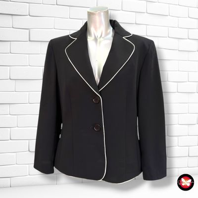 **HOY** Blazer corte vintage SAVANNAH color Negro y blanco Talla 42