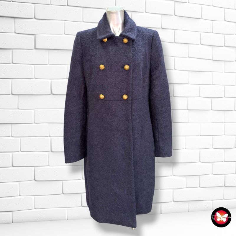 **HOY** Abrigo de lanilla corte militar DOLCEDONNA color Azul marino Talla S/M