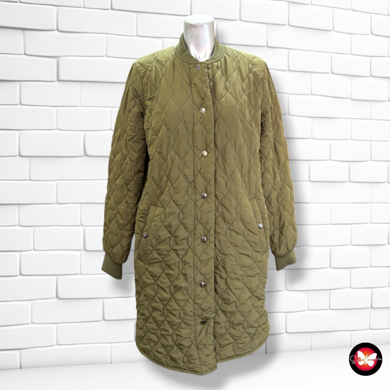 **HOY** Chaquetón acolchado fino KAFFE color Verde militar Talla 34