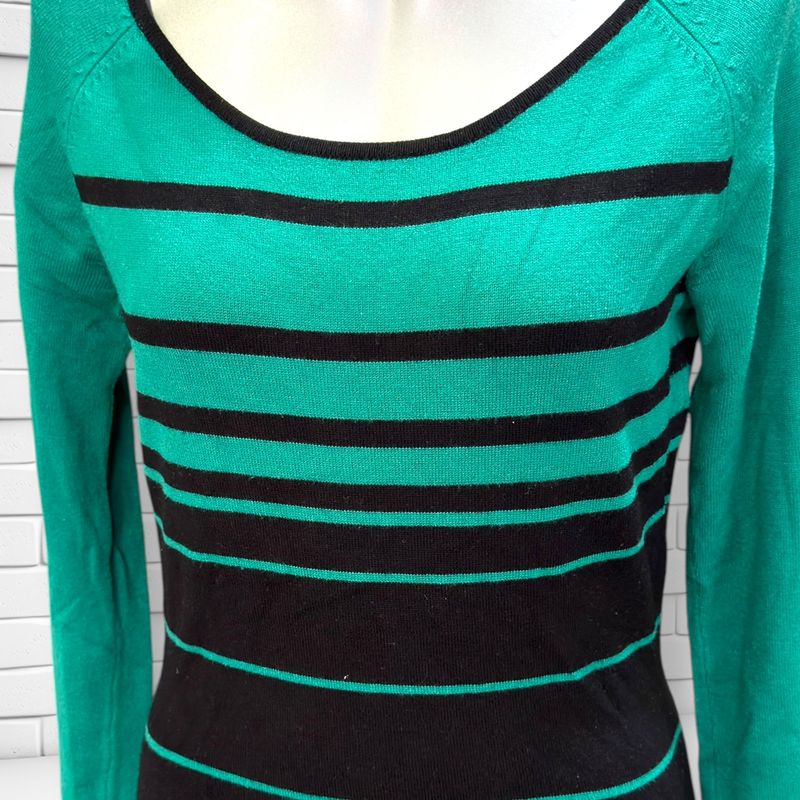 **HOY** Vestido de punto ORSAY color Negro y verde Talla M