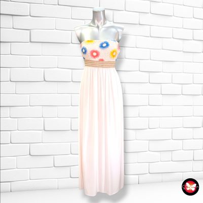 **HOY** Vestido largo palabra de honor color Rosa Talla ÚNICA