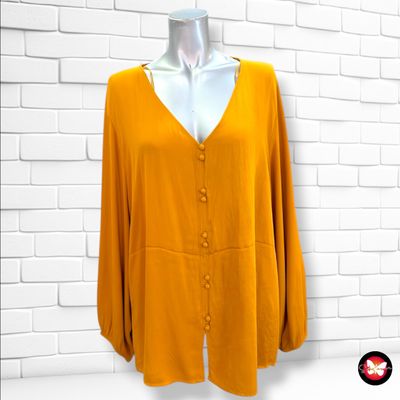 **HOY** Blusa de manga larga PUNTO ROMA color Mostaza Talla 52