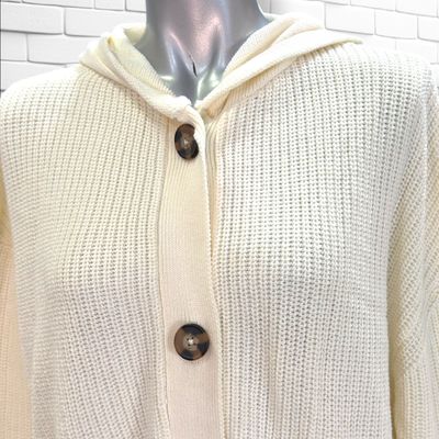 **HOY** Chaqueta de punto con capucha ESMARA color Crema Talla L/XL