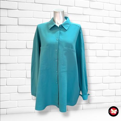 **HOY** Camisa de manga larga JANINA color Turquesa Talla 44