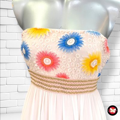 **HOY** Vestido largo palabra de honor color Rosa Talla ÚNICA
