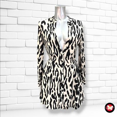 **HOY** Vestido camisero ZARA color Beige y negro Talla S