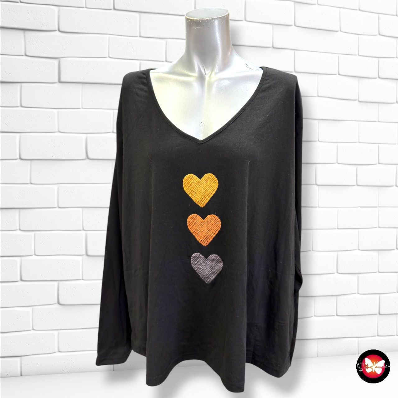 **HOY** Camiseta de manga larga  color Negro Talla 3XL