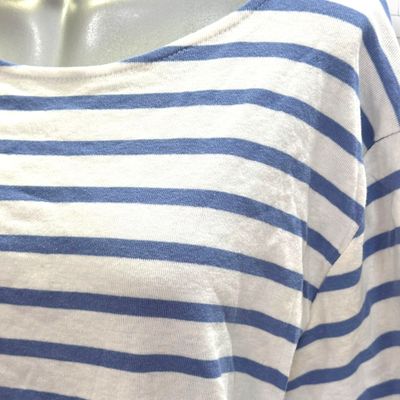 **HOY** Camiseta de media manga de rayas color Blanco y celeste Talla XL