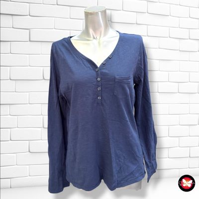 **HOY** Camiseta de manga larga con botoncitos BLUE MOTION color Azul marino Talla M