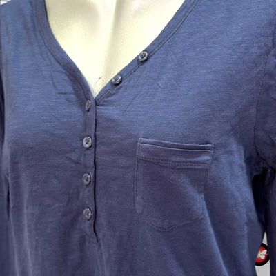 **HOY** Camiseta de manga larga con botoncitos BLUE MOTION color Azul marino Talla M