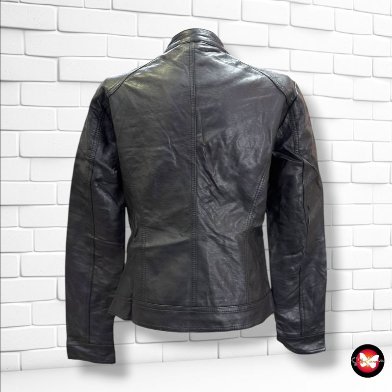 Cazadora de piel sintética ONLY color Negro Talla S