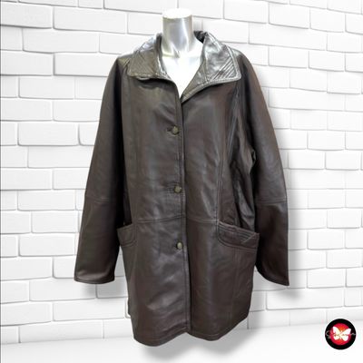 **HOY** Abrigo de piel acolchado MORENA color Chocolate Talla 46