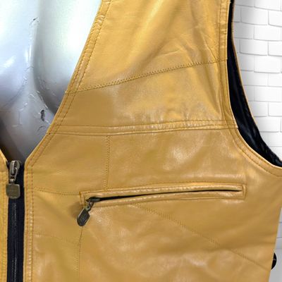**HOY** Chaleco de piel  color Camel Talla L (grande)