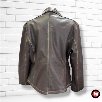 **HOY** Cazadora de piel CABRINI color Chocolate Talla 44 (pequeña)
