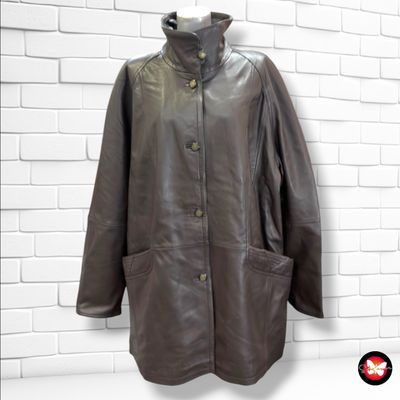 **HOY** Abrigo de piel acolchado MORENA color Chocolate Talla 46