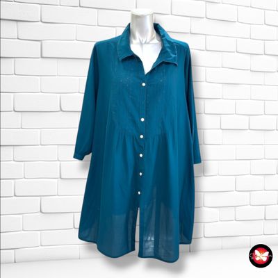 **HOY** Camisa de media manga YESSICA color Petróleo Talla 2XL (grande)