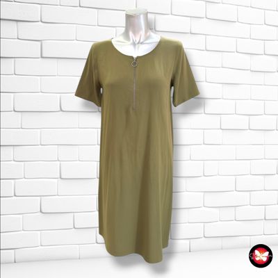 Vestido de manga corta .OBJECT color Verde oliva Talla 36