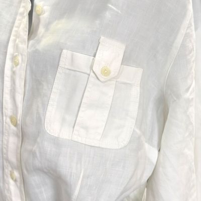 **HOY** Vestido camisero de lino NADINE H. color Blanco Talla 42