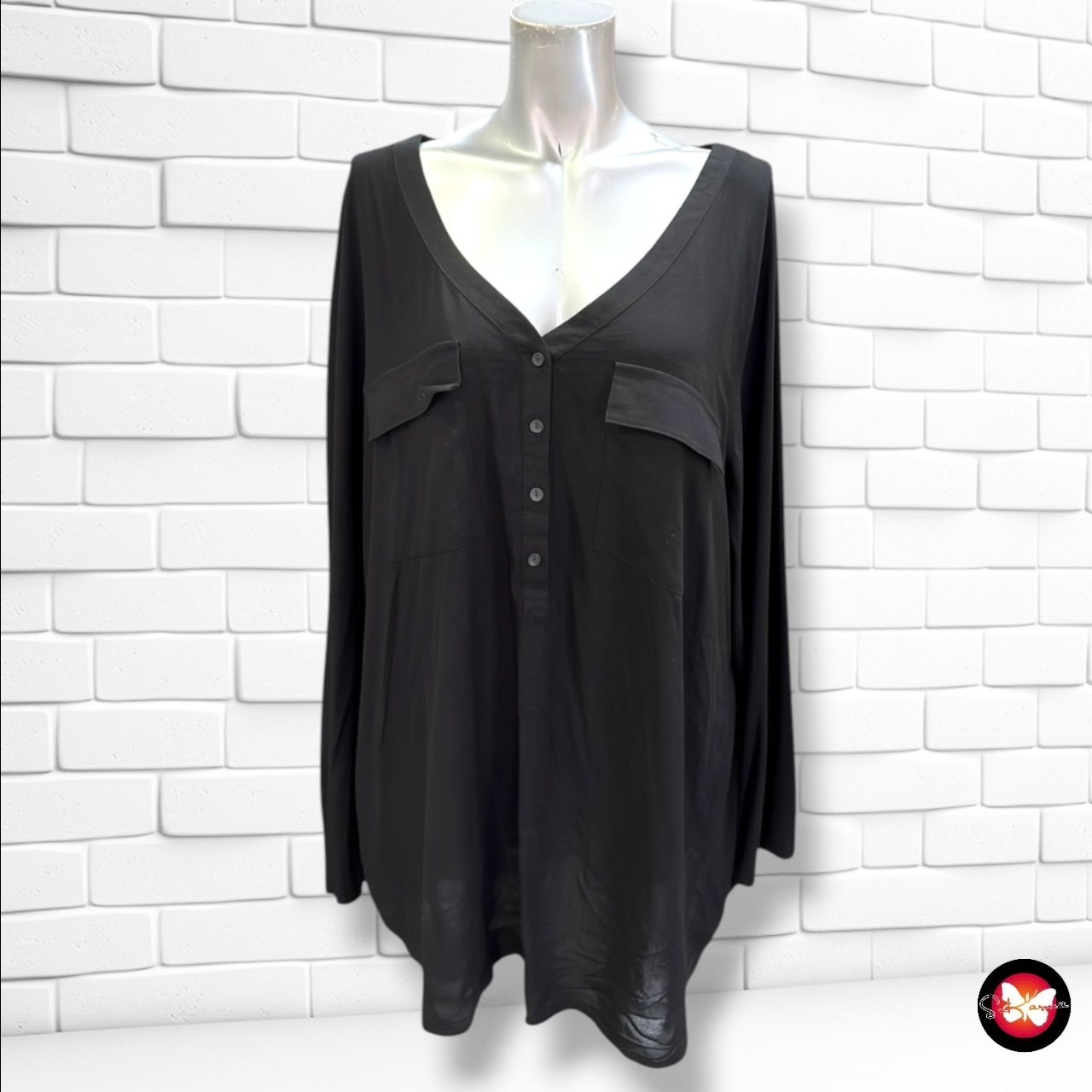 **HOY** Blusa de manga larga BPC color Negro Talla 48