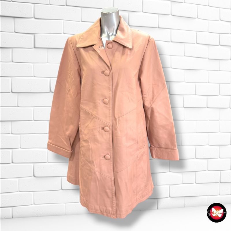**HOY** Abrigo de piel  color Rosa Talla 38/40