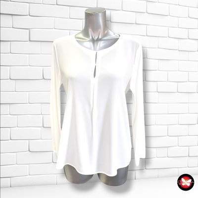 **HOY** Blusa de media manga con transparencias MASSIMO DUTTI color Blanco Talla M
