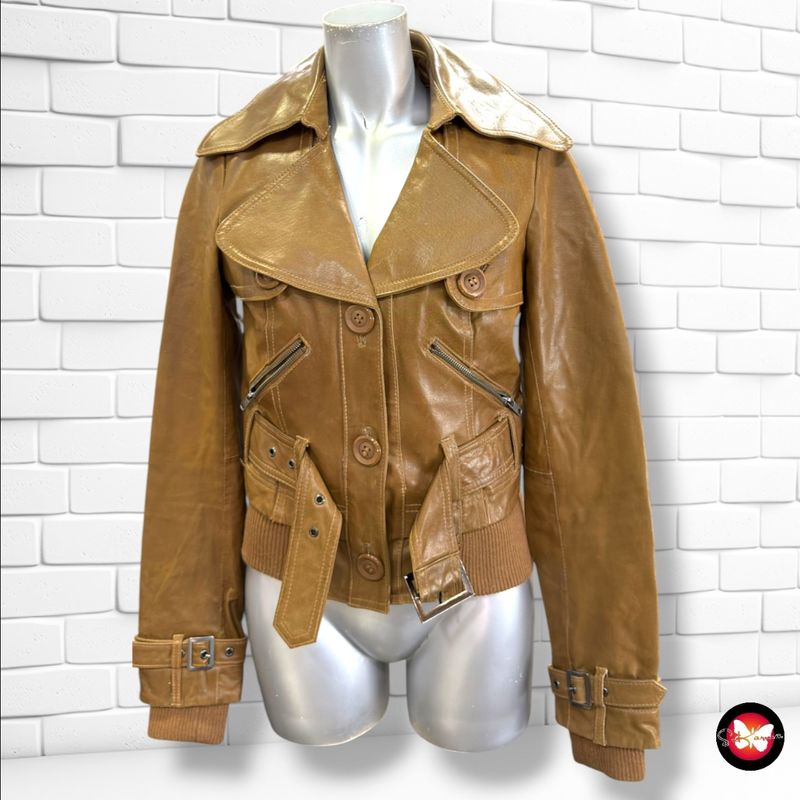 **HOY** Cazadora de piel VERO MODA color Marrón Talla XS