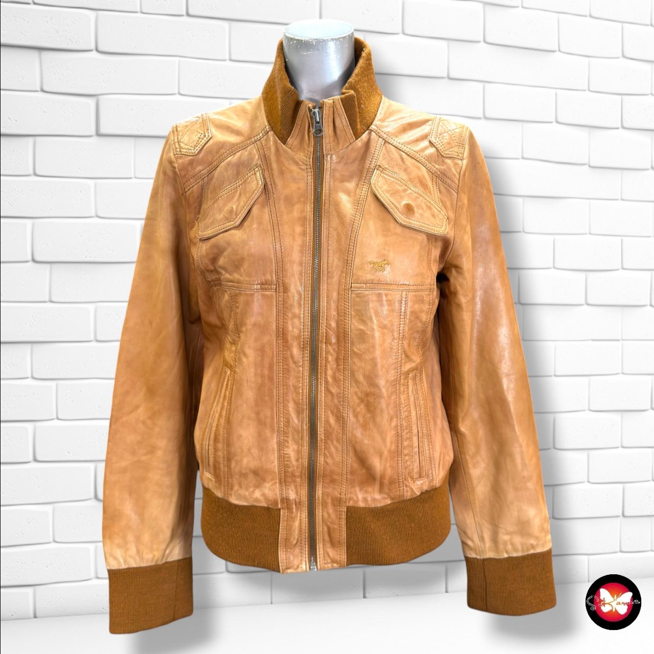 **HOY** Cazadora de piel MUSTANG color Marrón Talla S