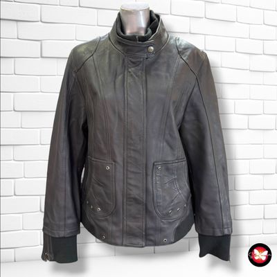 **HOY** Cazadora de piel  color Gris Talla 42