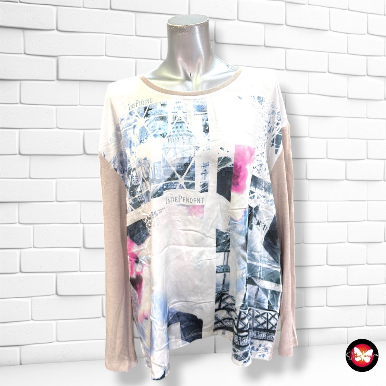 **HOY** Jersey de manga larga con frente satinado BONITA color Varios Talla L