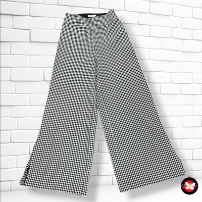 **HOY** Pantalón de vestir de cuadrito vichy STRADIVARIUS color Negro y blanco Talla 36