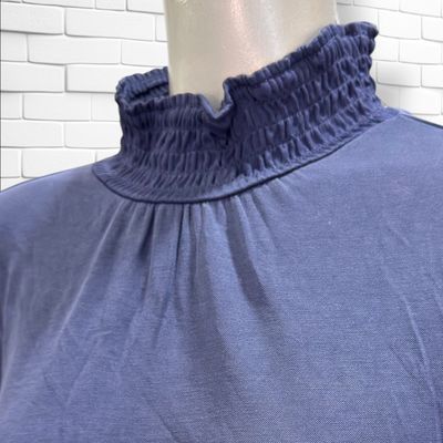 **HOY** Camiseta de manga larga y cuello fruncido JONES&amp;CO. color Azul marino Talla L