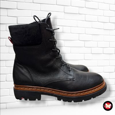 **HOY** Botines de piel con pelito  LLOYD color Negro Talla Calzado 37,5 (4,5UK)