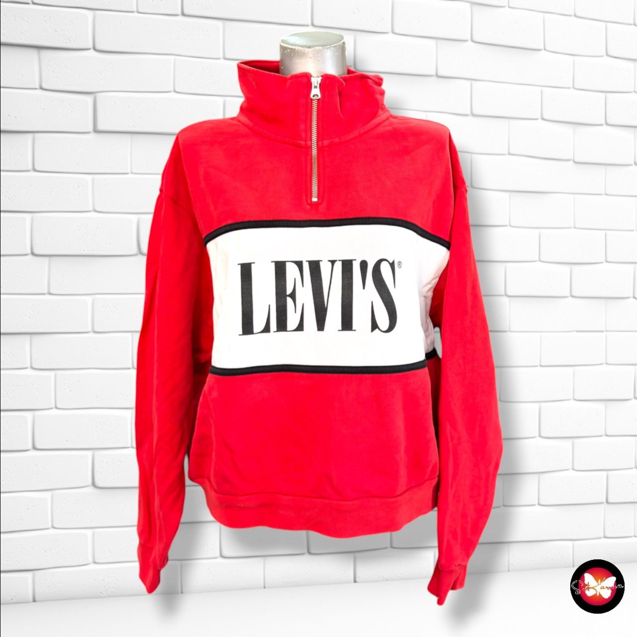 **HOY** Sudadera LEVI’S color Rojo y blanco Talla M