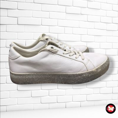 **HOY** Zapatillas de piel con purpurina TOMMY HILFIGER color Blanco Talla Calzado 38