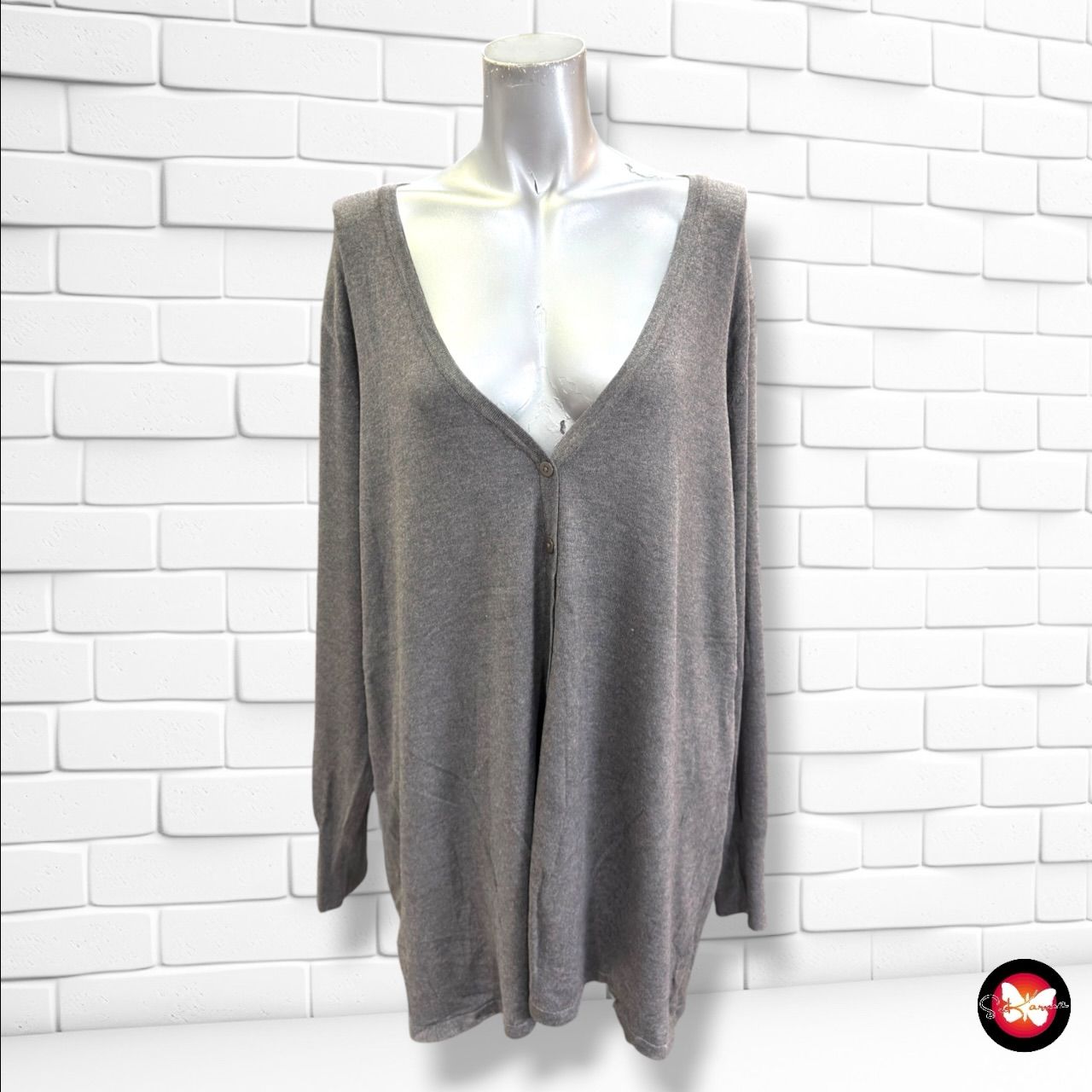 **HOY** Chaqueta de punto SAMOON color Gris Talla 3XL