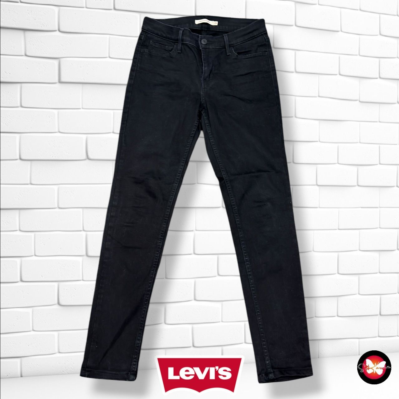 **HOY** Pantalón 710 SUPER SKINNY LEVI’S color Negro vaquero Talla M/L (W29)