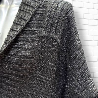 **HOY** Chaqueta de punto de manga corta BONITA color Gris Talla L (grande)