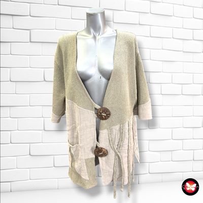 **HOY** Chaqueta de punto de manga corta ZELE color Cemento Talla L