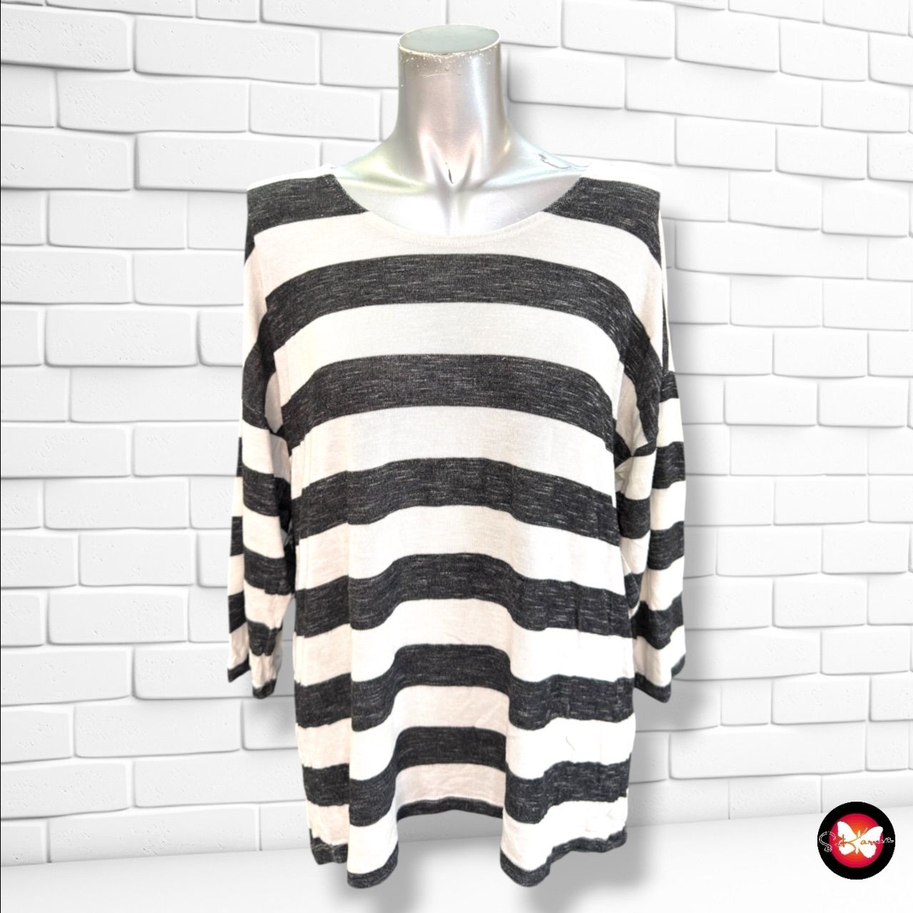 **HOY** Jersey de media manga VERO MODA color Blanco y negro Talla L
