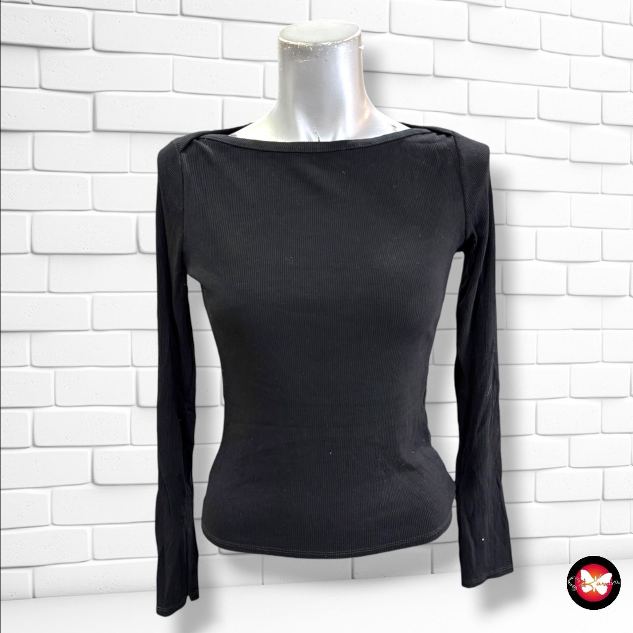 **HOY** Camiseta de manga larga canalé SASSY CLASSY color Negro Talla S