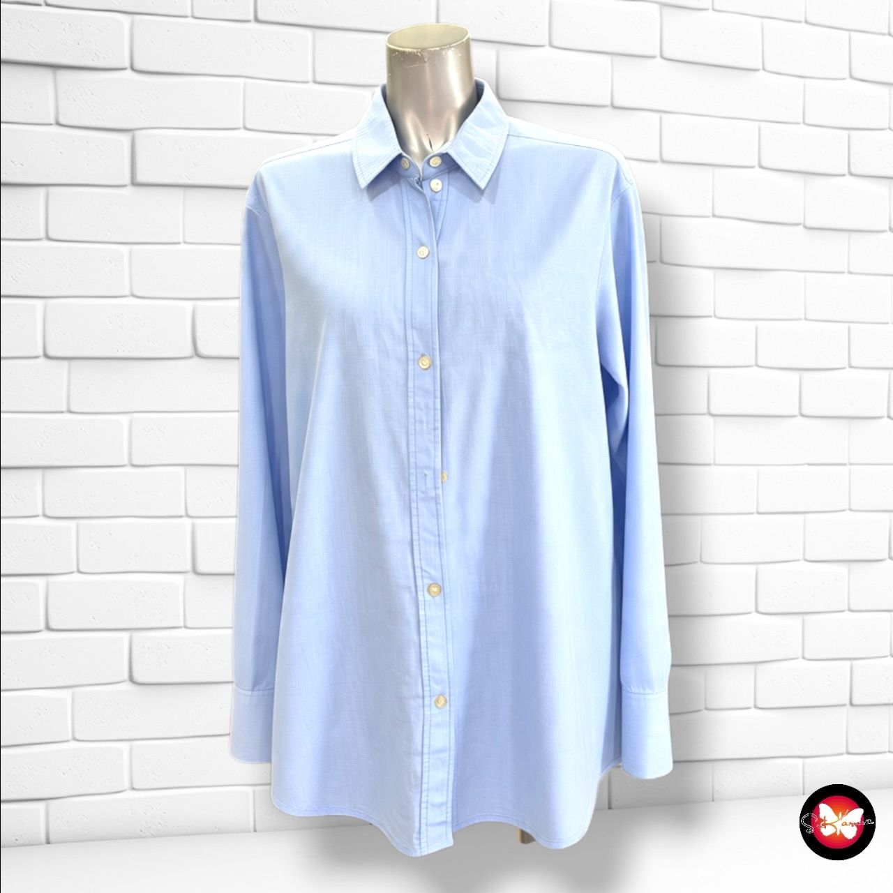 **HOY** Camisa de manga larga H&amp;M color Celeste Talla 46