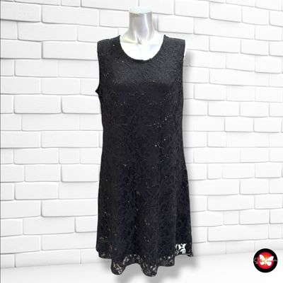 **HOY** Vestido de noche de encaje con lentejuelas  color Negro Talla 40/42 (12/14UK)