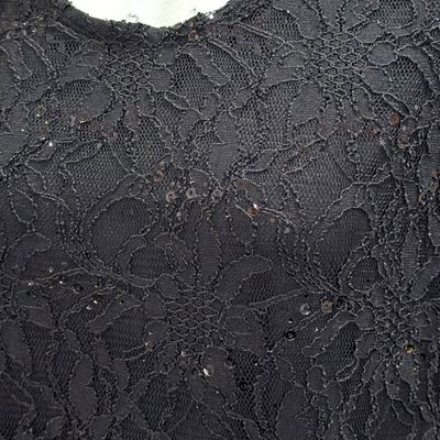 **HOY** Vestido de noche de encaje con lentejuelas  color Negro Talla 40/42 (12/14UK)